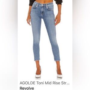 Agolde Toni Mid Rise Straight Denim Jeans